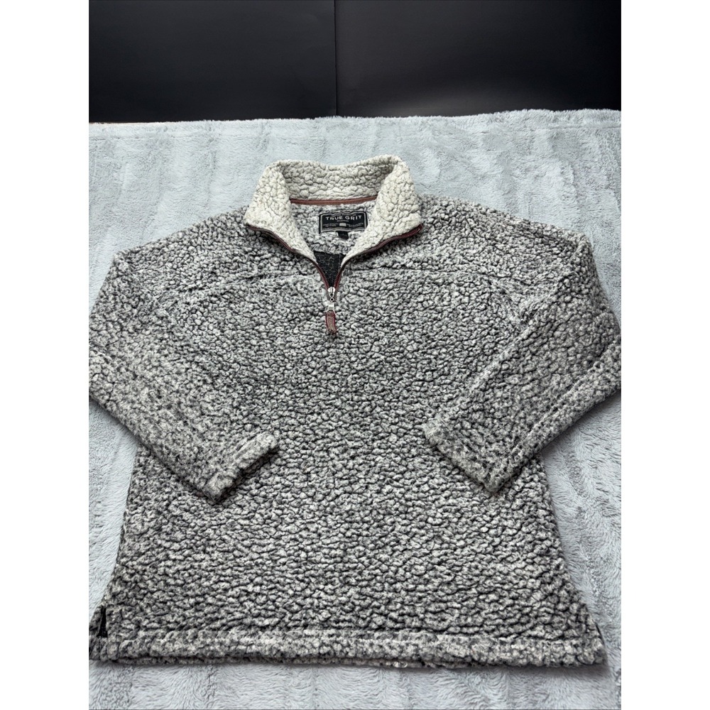 True grit Sm gray pullover‎ Fleece